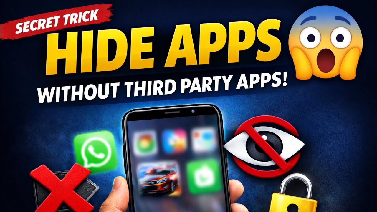 Hide Apps on Android Without Third Party App | Secret Trick 😱 ( 2026 )