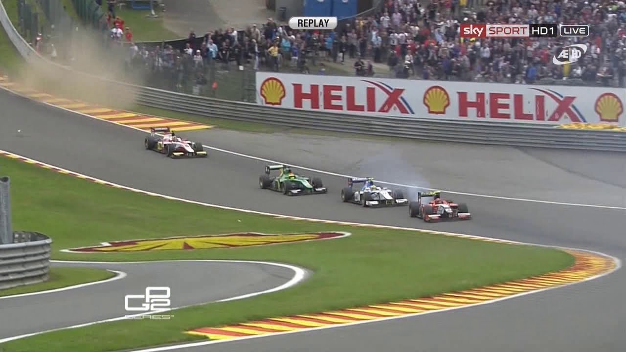 2013 GP2 Spa Race 1 - Daniel de Jong High Speed Crash (Natural Sound)