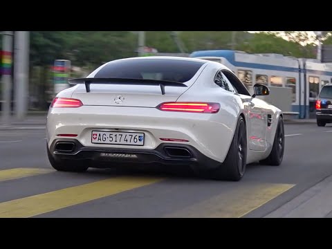 Mercedes-AMG GTS, GT-R & GTC INVASION In Zurich! LOUD Exhaust Sounds!