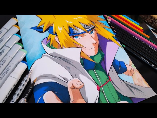 Speed Drawing - Minato (Quarto Hokage)- Desenhar Anime