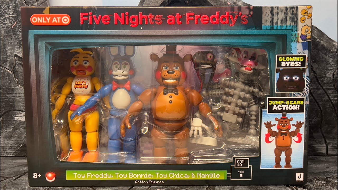 Unboxing FNAF Toy Freddy, Chica, Bonnie , Mangle action figure 4