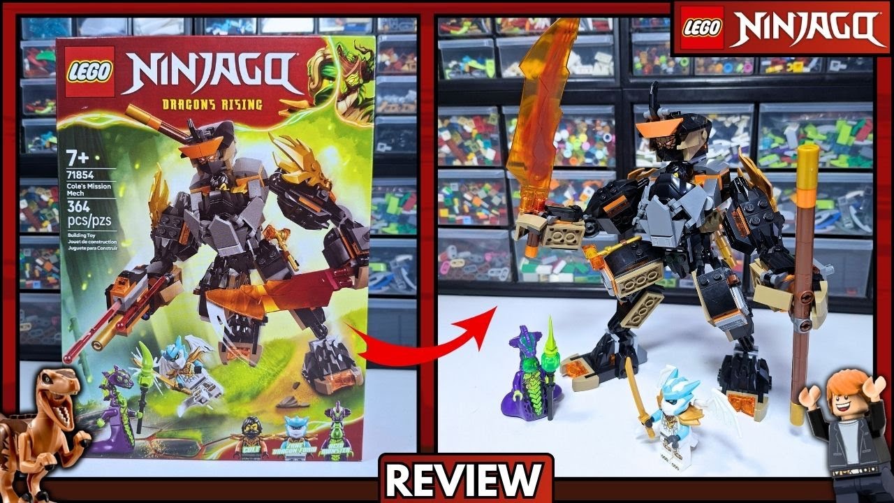 LEGO Ninjago Cole's Mission Mech & Dragon Zane set(71854) Review