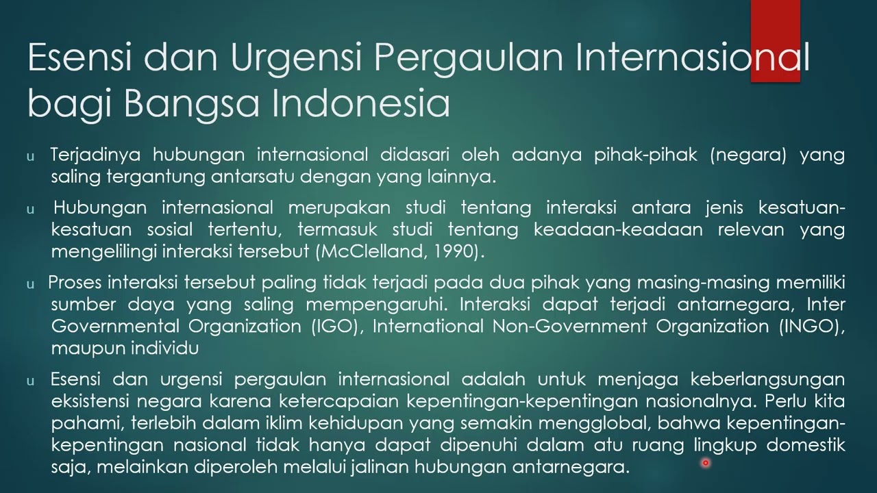 PERTEMUAN XIII - Wawasan Nusantara Dalam Membangun Jati Diri DI Tengah Pergaulan Dunia