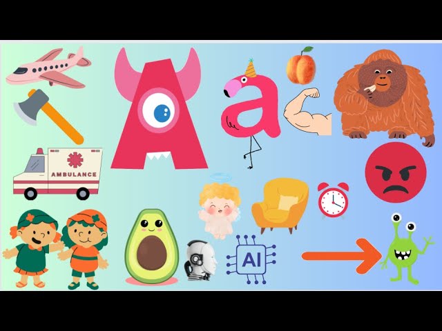 Words That Start with A, Words That Start with Letter A for Toddlers