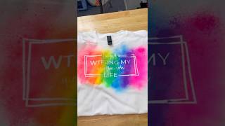 Tie dye shirts using vinyl as a stencil! #cricutprojects #cricutideas #cricut
