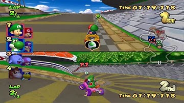 Mario Kart Double Dash!! All Cup 150cc 2 player Netplay 60fps