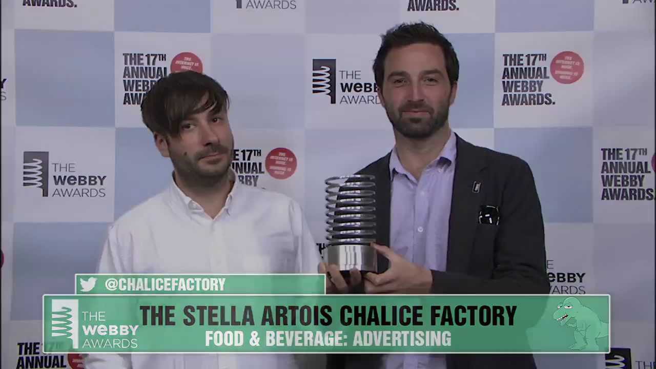 MediaMonks (Stella Artois Chalice Factory)'s 5-Word Speech at the 17th Annual Webby Awards