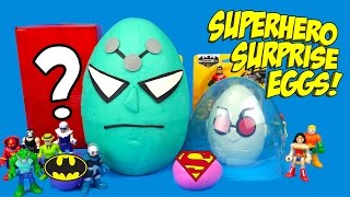 DC Batman & Justice League Play Doh Surprise Eggs Opening!