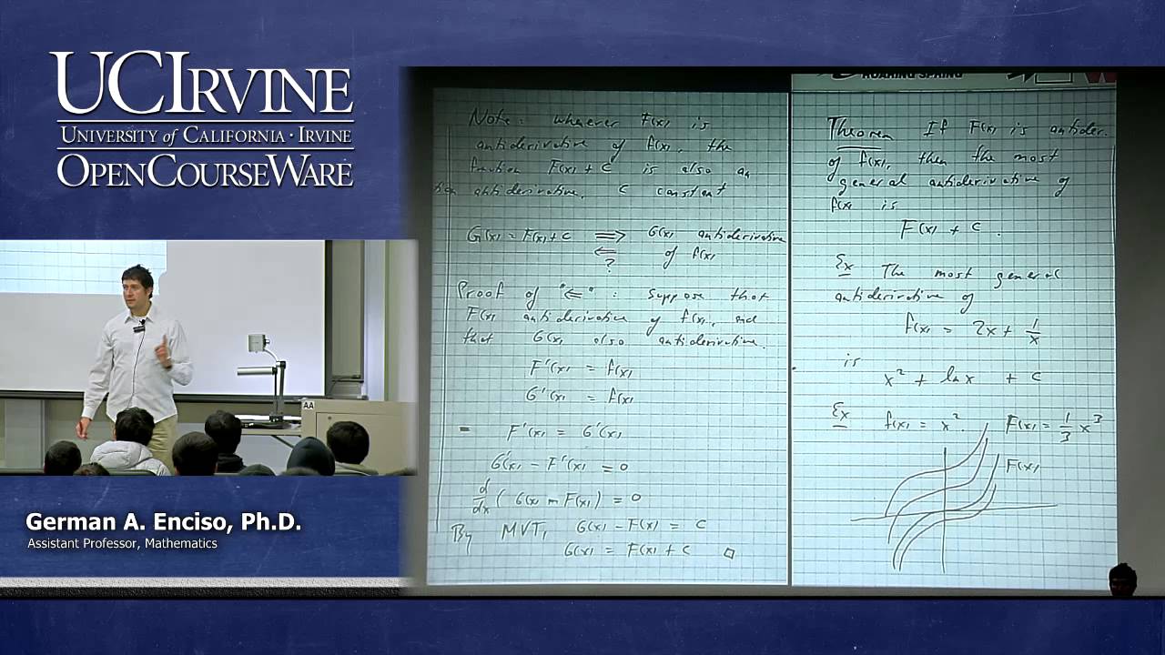 Math 2A. Calculus. Lecture 26. Antiderivatives.