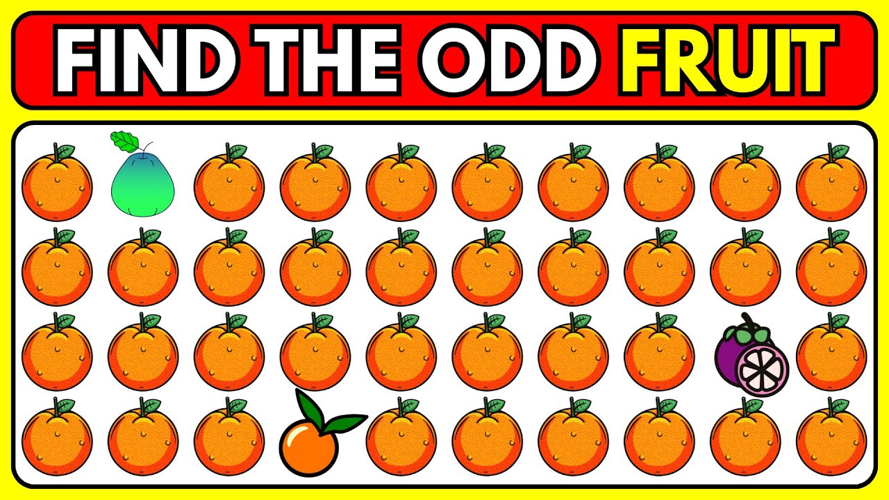 Find the ODD One Out 🍉🍒 | Fruit Edition | Easy, Medium, Hard – Level 75 | Mindful Mosaic 2.0