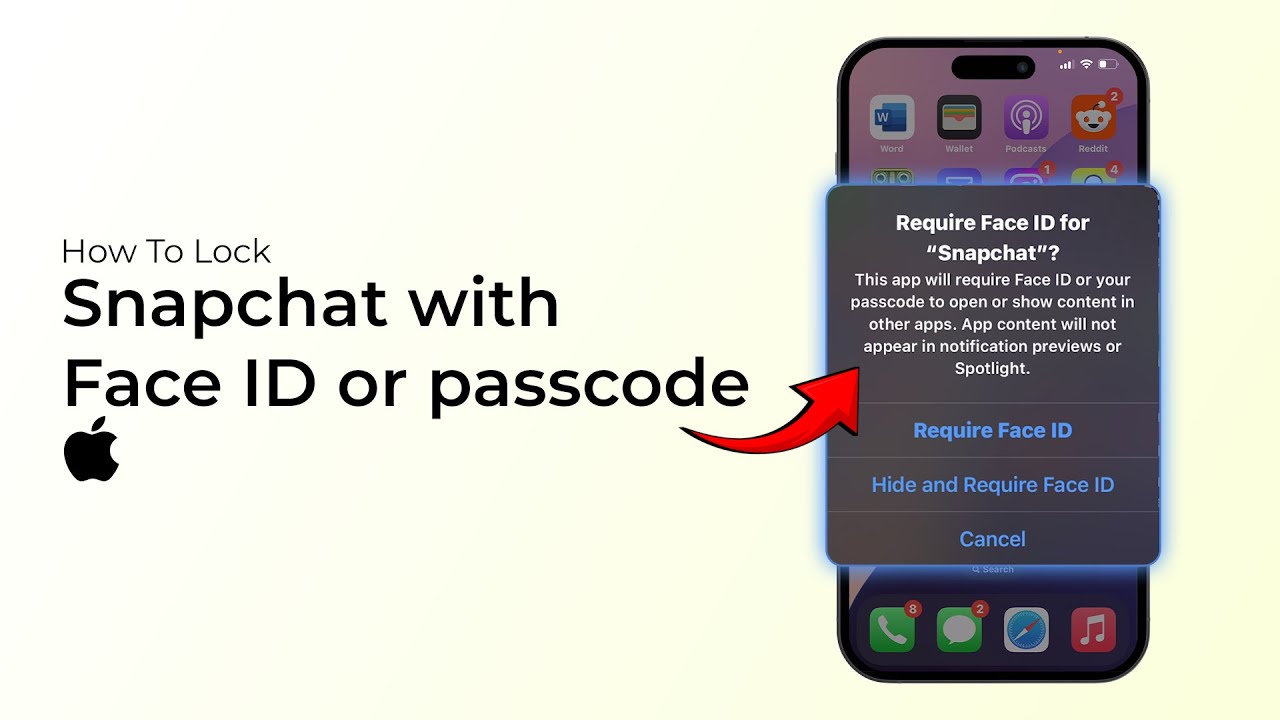 How to Lock Snapchat With Face ID or Passcode on iPhone? - YouTube