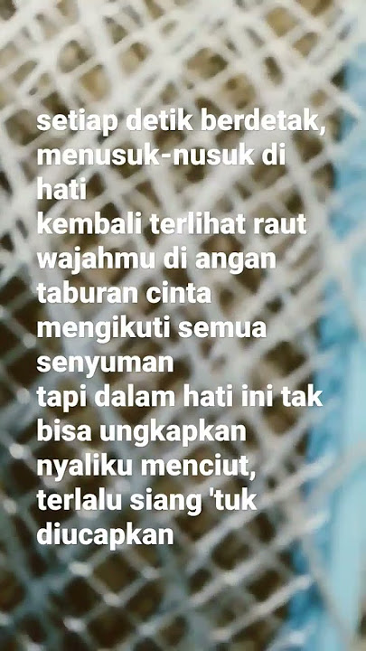 Lirik Lagu Bunga - Bondan Prakoso