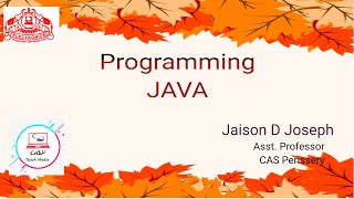 Java - Applets, life cycle , Graphics | Mr Jaison D Joseph, Asst. professor, CASP