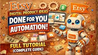 Etsy Digital Product Ideas Done For You Automation Full Tutorial  (Complete Guide)