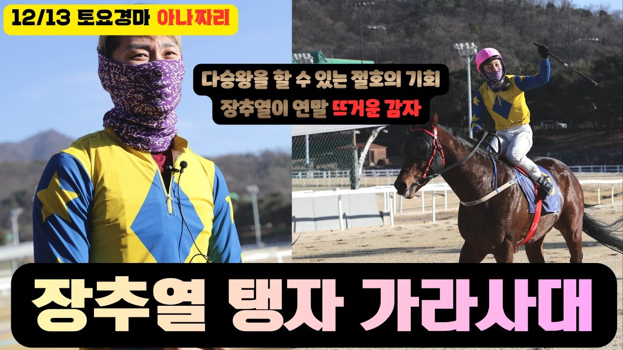 12/13 토요경마 아나짜리 떴다 장추열
