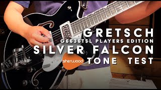 Gretsch G6636TSL Players Edition Silver Falcon Demo - Sherwood Music