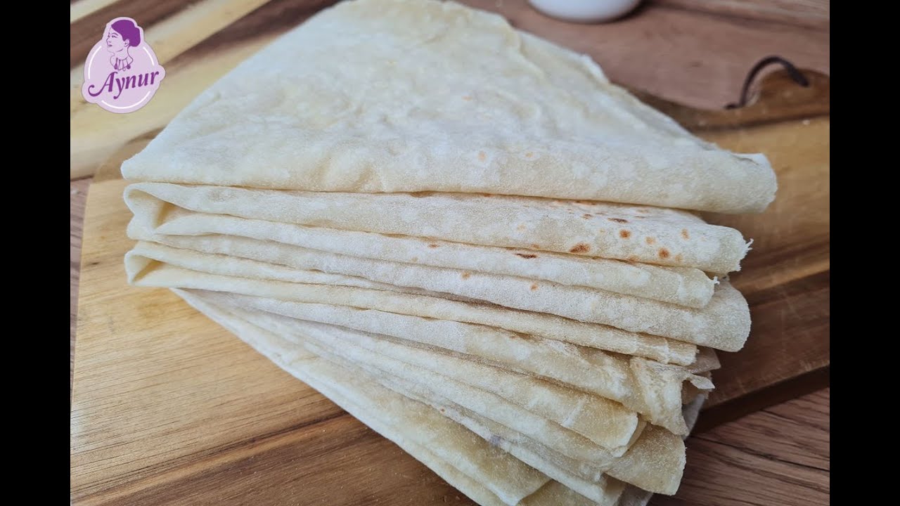 Yufka Blätter selber backen Ihr braucht nur Mehl Salz und Wasser I Ihr ...