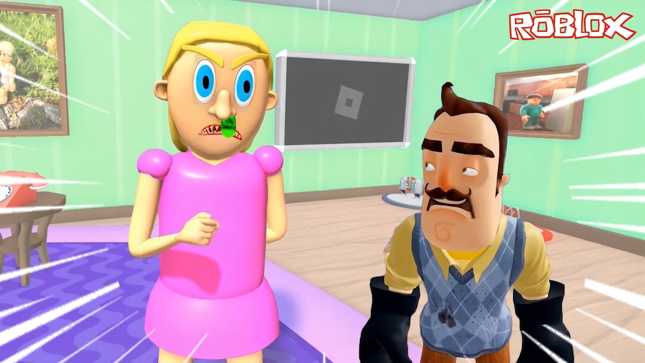 Sümüklü Anne Wilson'u Hapsetti 😱 Hello Neighbor Roblox Mod