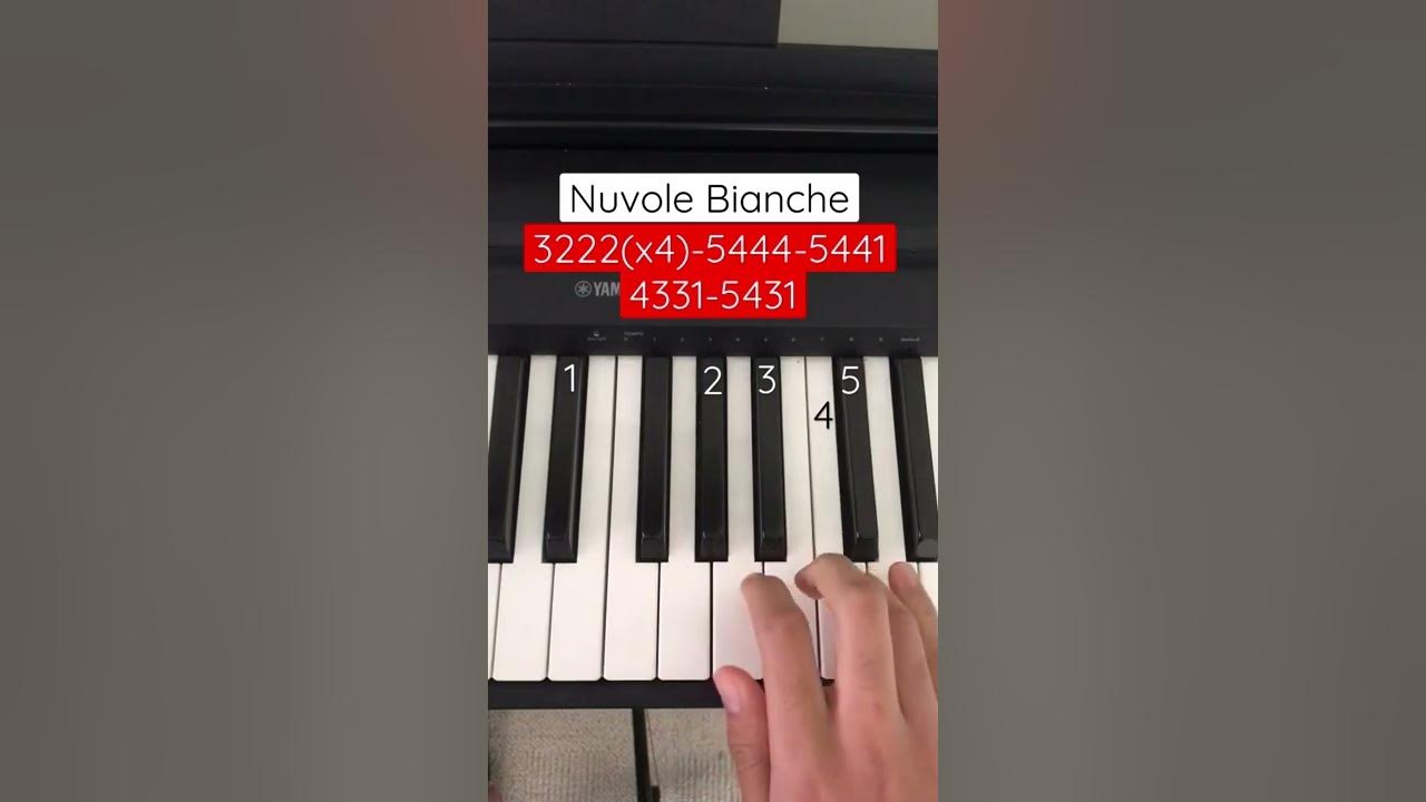 How To Play Nuvole Bianche On Piano How to play Nuvole Bianche Right Hand - Ludovico Einaudi (Piano