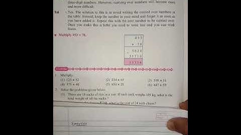 Multiplication : part 2 (6) class 4