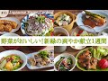 【1週間の夕飯献立】野菜を味わう！新緑のさわやかおかずレシピ５日間/冷しゃぶサラダ｜鶏の大葉ソース｜鮭のレモンバターソテー｜かつおのたたき｜キーマカレー