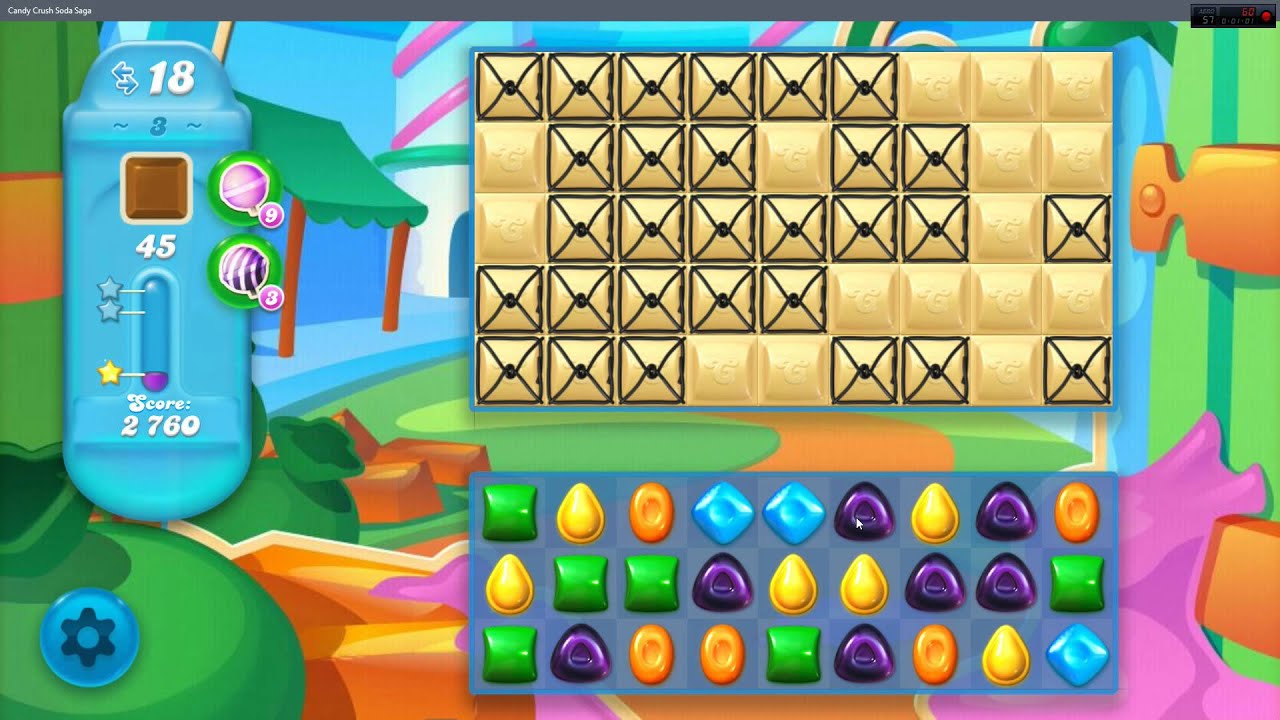 Candy Crush Soda Saga BubbleGum Hill New Levels Level 3 YouTube