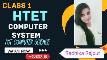 1. HTET Class 1 computer system in detail || Htet pgt computer science class 1 ||