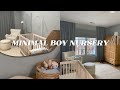 Modern minimal boy nursery tour