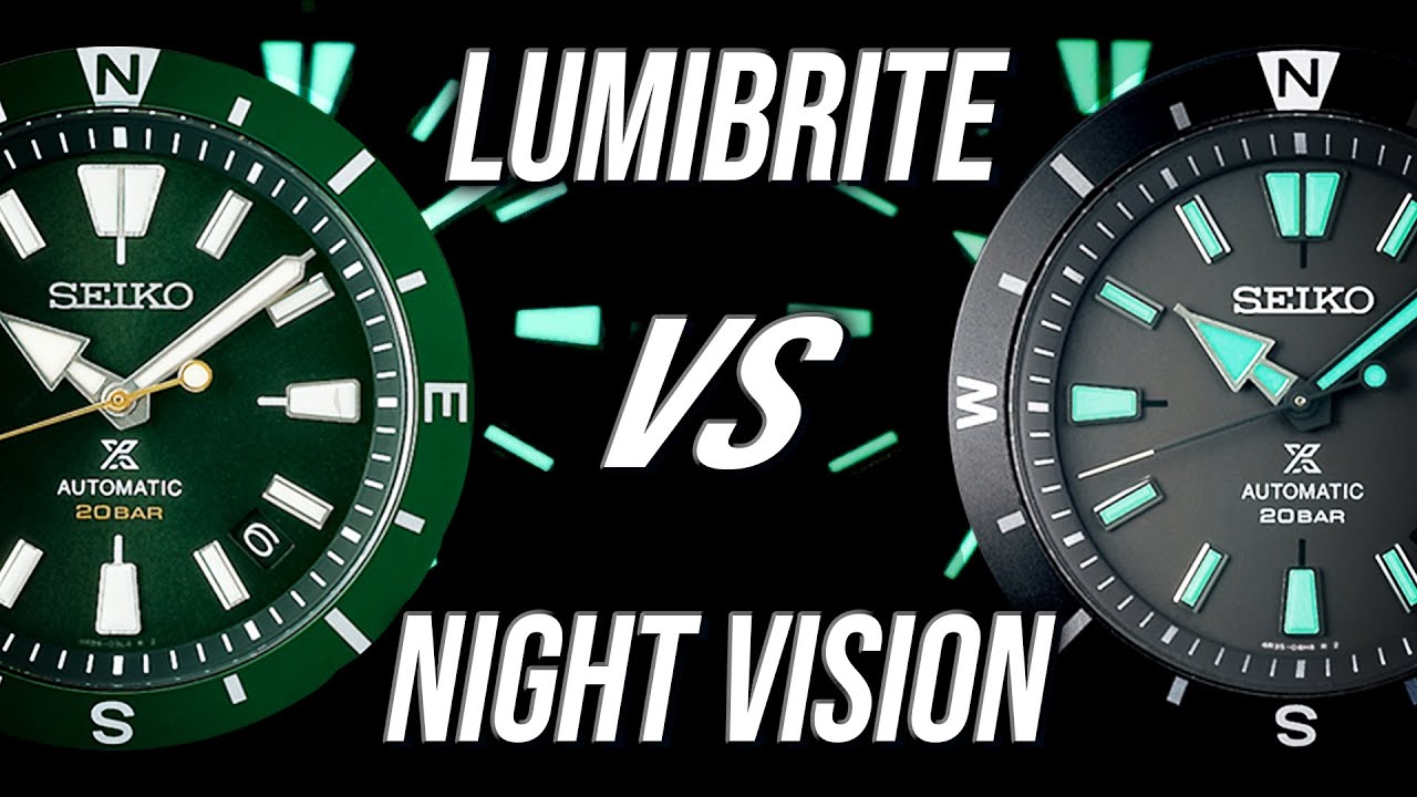 SEIKO LumiBrite vs SEIKO NightVision (SRPH99 Tortoise Review) - YouTube