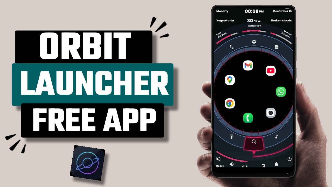 Best Free Orbit Launcher App for Android - YouTube
