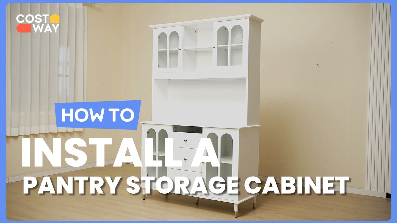How to Install the 73 Inch Kitchen Pantry Storage Cabinet | 69453718 