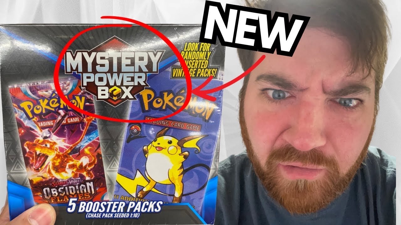 Pokemon Mystery Power Box  Sealed With 5 Booster Packs, Chase Pack Seeded  1:10