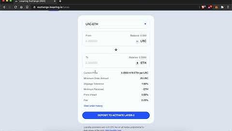 Onboarding to Loopring Exchange v2 (zkRollup AMM)