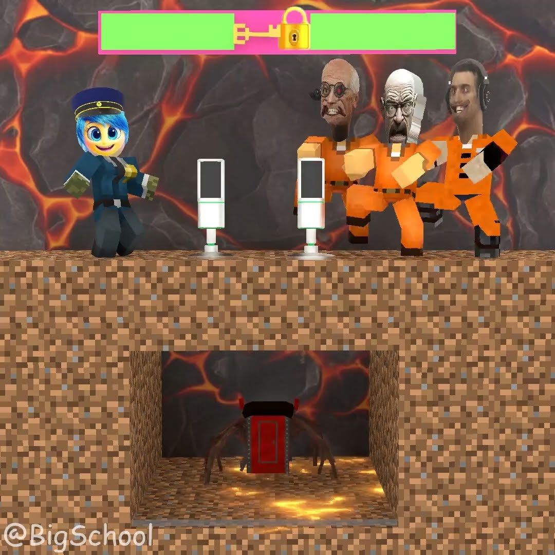Together with Officer Joy, close the door to lock up Choo-Choo Charles! ?