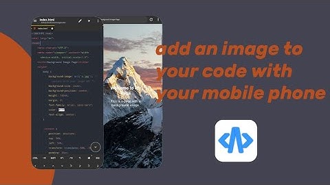 how to insert image to your HTML code on  your mobile phone with acode editor