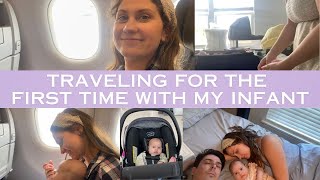 HOW TO TRAVEL WITH A NEWBORN | what to pack, navigating the airport & advice for flying with a baby!