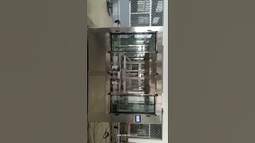 Automatic small glass bottle oral liquid piston type filling machine testing video
