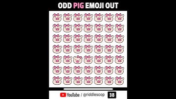 Emoji Puzzle: Spot the Odd One Out Challenge 🐷 #oddoneout #emojipuzzle #puzzle