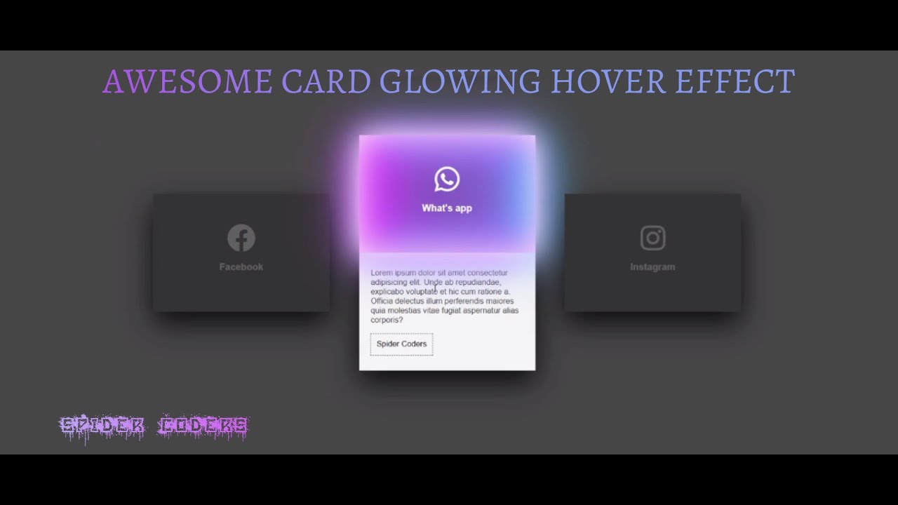 Awesome Card Glowing Hover Effect | Html & CSS - YouTube