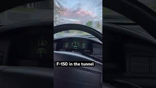 F-150 exhaust sounds crazy under bridge #straightpipe #exaust #ford #f150 #bridge