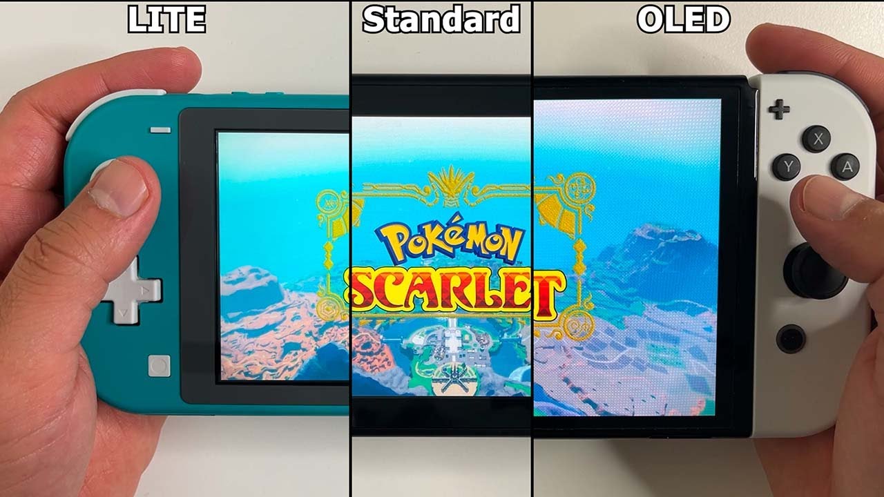 Nintendo Switch LITE vs. Standard vs. OLED Pokémon Scarlet and Violet  Comparison