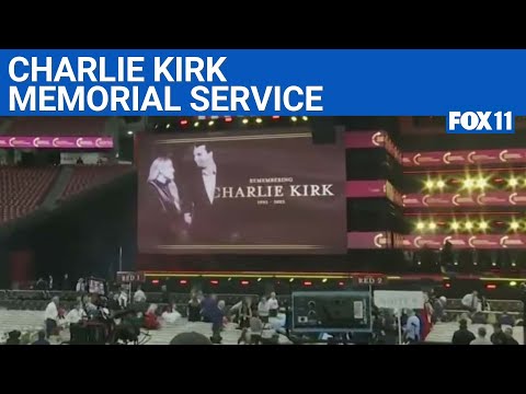 Charlie Kirk funeral service: Erika Kirk, Donald Trump Jr. speak | FOX 11 LA