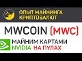 MWCoin (MWC) майним на пулах картами Nvidia (algo CuckARood29 и CuckAToo31) | Выпуск 317 | BitExpmcc