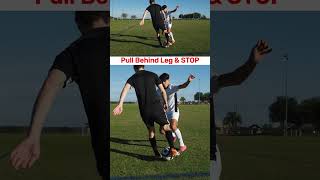 Football skills tutorial | Pull Behind Leg & STOP ⚽️ | BEST Skill Moves | tips and tricks