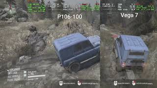 Spintires: MudRunner | Vega 7 | P106-100 | 1080p | High