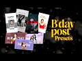Best Birthday Posts| Top 10 B'day Story Post Preset🥂 | Alight Motion | Aesthetic B'day Story preset