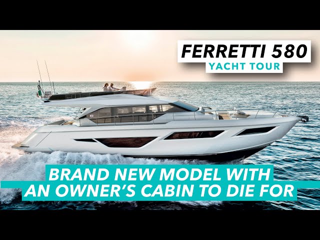 A FERRETTI A330101140061 関税送料込 Ferretti 580 yacht tour | Brand new model with an owner's