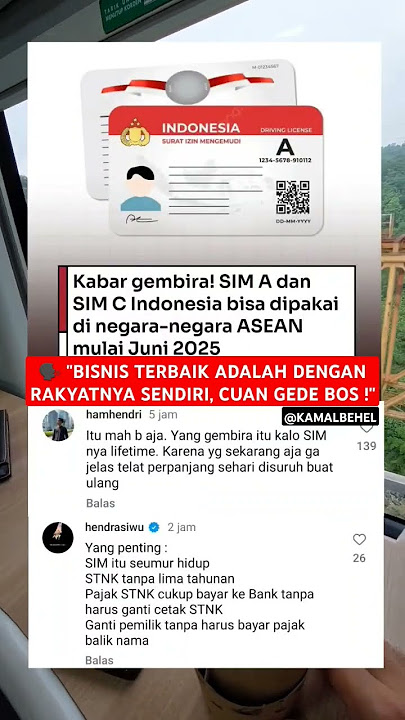 mayan nih ga perlu bikin SIM internasional #surat #izin #mengemudi #news #new #shorts #short #fyp