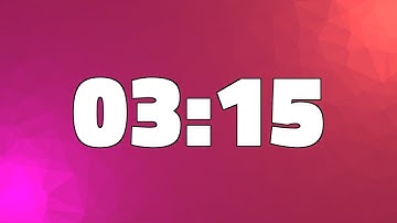 3 MINUTES AND 15 SECONDS TIMER [195 seconds - Pink Triangles Background]