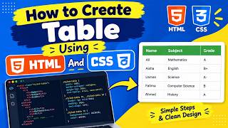 Creating Tables Using HTML and CSS / Coding Tutorial 